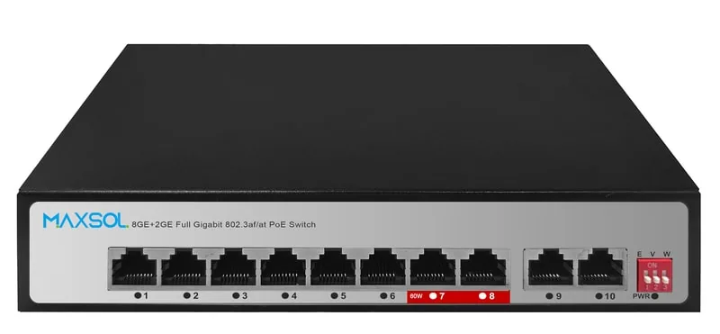 Μη διαχειριζόμενος μεταγωγέας PoE Gigabit μεγάλης εμβέλειας 8 θυρών, 120W