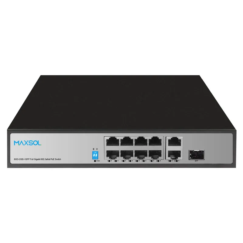 Μεταγωγέας Gigabit PoE+ PS1802FG 8 θυρών με RJ45 και SFP uplink